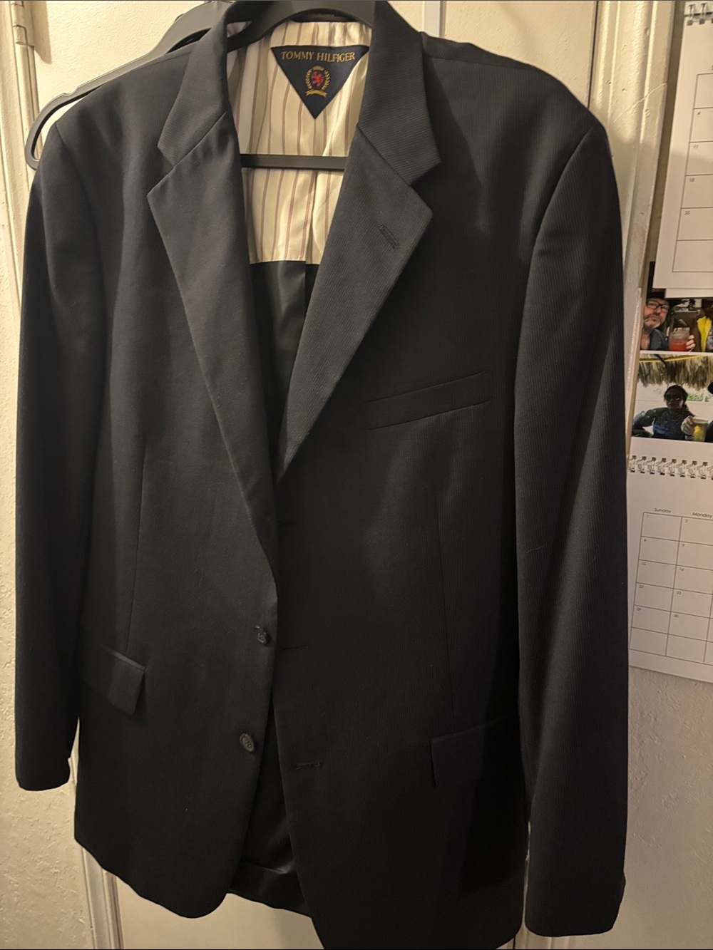 Tommy Hilfiger Men's Black Two-Button Blazer